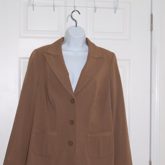 Kate Hill Jackets & Blazers - KATE HILL Woman   Brown Blazer Size 14W